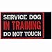 Service Dog in Training Do Not Touch Vests/Harnesses Emblem Embroidered Fastener Hook & Loop Patch