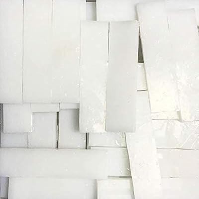 BTMIEY 4cm White Stained Glass Strips 200g DIY Mosaic Crafts Picture Frames