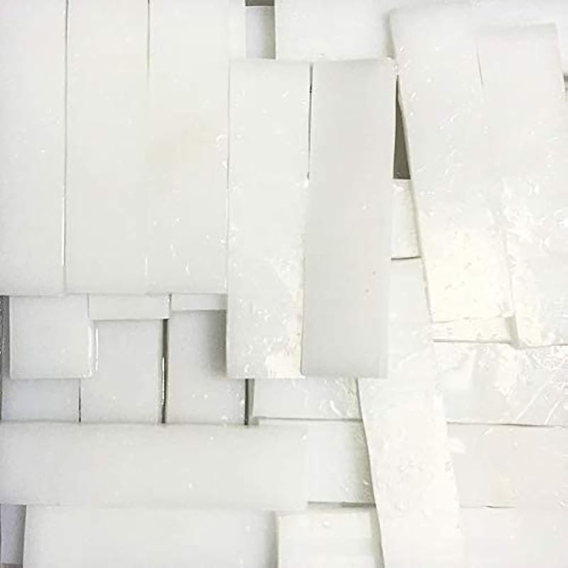 BTMIEY 4cm White Stained Glass Strips 200g DIY Mosaic Crafts Picture Frames