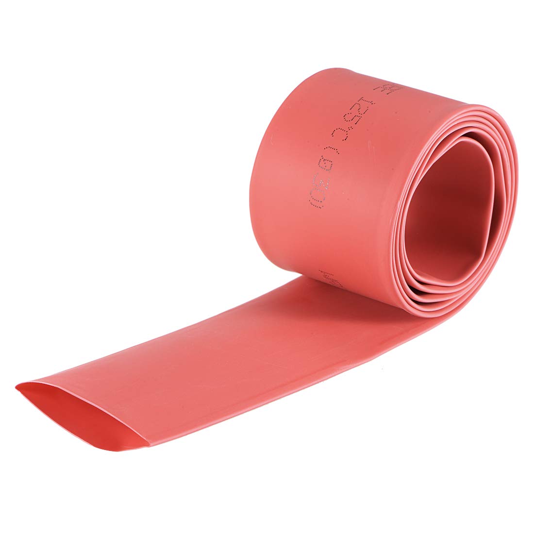 sourcing map Heat Shrink Tubing, 30mm Dia 50mm Flat Width 2:1 rate Shrinkable Tube Cable Sleeve 1m - Red