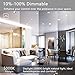 Addlon 12 Pack 5/6 Inch LED Recessed Downlight, Retrofit Can Lights, Baffle Trim Lighting, Dimmable, 12W=100W, 1000 LM, 5000K Daylight, Damp Rated, Simple Installation No Flicker - ETL + Energy Star