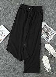 Acelitt Womens High Waisted Linen Pants Drawstring