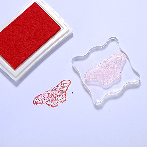 DECORA Acrylic Clear Rubber Stamping Blocks Set with Grid Package of 3