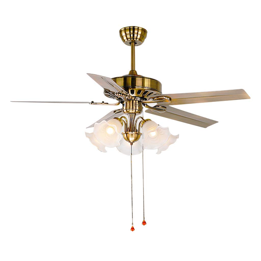 Deckenventilator Kronleuchter Lampe Messing 120 * 49cm / 47,2 * 19