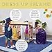 ECR4Kids Play Dress-Up Island with Coat Hooks and Mirrors