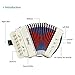 Mugig Button Accordion, 10 Keys Control Accordion include 3 Air Valve, Easy to Play, Lightweight and Environmentally-friendly, Kid Instrument for Early Childhood Development (White)