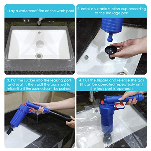 Toilet Plunger, Air Drain Blaster, Drain Clog Remover Tool, Drain Tub