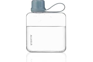 ALLKELR Portable Flat Water Bottle,BPA Free Reusable Tritan Plastic Travel Water Bottle Cup,Lightweight Leakproof Slim Water 