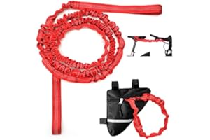 MDEOOSKY Bike Bungee Tow Rope Flexible Tow Rope for Cycling MTB Trailer Adjustable High Strength Towing Rope for Mountain Bik