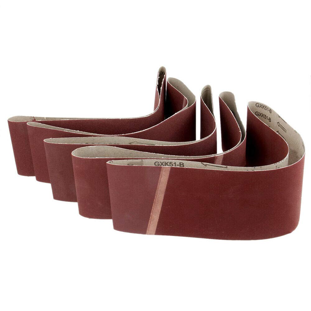Vogueing Tool 50mm x 686mm Sanding Belts, Sander Abrasive Tool for Building Materials/Textile/Woodworking/Metal Polishing (5Pcs, 40 Grits)