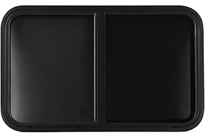 Sonew RV Sliding Window, Waterproof Sliding Black RV Window with Net, Replacement RV for 0.2-0.28’’/2.08-2.12’’ Wall Thicknes