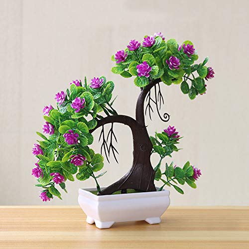 yanQxIzbiu Artificial Plants,Artificial Flowers,1Pc Artificial Tree Branch Fake Plant Flower for Home Decor Photography Props Rose Red - Thumbnail 2