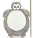 Bearington Lil' Owlie Tummy Time Mat, 30 x 30 Inch Owl Plush Stuffed Animal Blanket, Baby Shower Gifts and Lounger Pillow