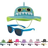 Kids Sun Hat for Girls & Boys with UV Protection- Toddler Beach Hat for Fishing Safari Play Hat with Sunglasses(2-14 Years)