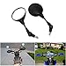 Triclicks Motorcycle Rear View Side Mirrors Folding Round Mirrors For Harley Suzuki Yamaha Honda Kawasaki ATV Electric Bicycles Scooters w/ 8mm and 10mm Thread, Black