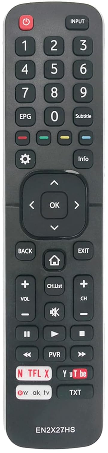 EN2X27HS Universal Remote Control Compatible for Hisense 40 50 55 inch Smart 4K Series M3300 TV