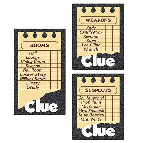 Detective Clue Game Sheets 3 Pcs. Pricepulse