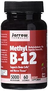 Jarrow Formulas Methylcobalamin (Methyl B12), Supports Brain Cells, 5000 mcg, 60 Lozenges