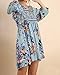 Chuanqi Womens Summer Boho Floral Dresses Casual 3/4 Sleeve Midi T Shirt Dress