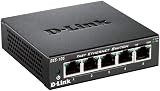 D-Link DES-105B 5 Port Fast Ethernet Metal Desktop Switch Hub Plug Play UK view 2