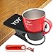 YOY Drink Cup Holder Clip - Table Desk Side Water Glass Beer Bottle Beverage Soda Coffee Mug Holder Cup Saucer Clip Design for Home Office, Black