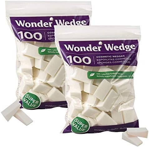 Makeup Sponge Blender, Great for Blending Foundation and Concealer Bulk Pack By Wonder Wedge (2 Packs)