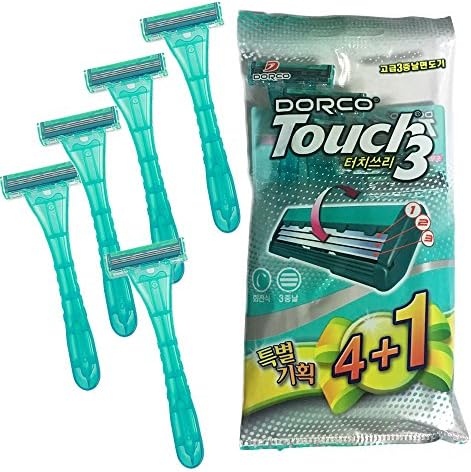 Fresh Touch3 Blade Razor Shaver 5 pieces for Men and Women, Quality Triple Blade Razors for Men and Women