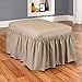 SureFit SF14390 Duck Solid Ottoman Slipcover – 100% Cotton – Machine Washable, Linen