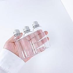 1.7oz Clear Plastic Bottle With Aluminium Screw Cap