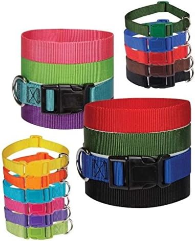 Moondon DOG COLLAR BULK PACKS 19 Colors 4 Sizes Nylon Litter Band Puppy Rescue Shelter