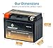 Chrome Battery YTZ14S Maintenance Free Replacement Battery for BMW, Honda, Suzuki, and Yamaha Motorcycles: 12 Volts, 11.2Ah, Nut and Bolt (T3) Terminal
