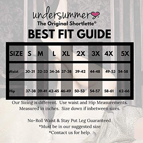 Undersummers Classic Shortlette: Anti Thigh Chafing Slip Shorts