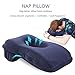 SOMIDE Nap Sleeping Face Pillow, Memory Foam Slow Rebound Face Down Desk Pillow Sleeper Back Support, Hollow Design, Removable Washable Velvet Cover Blue