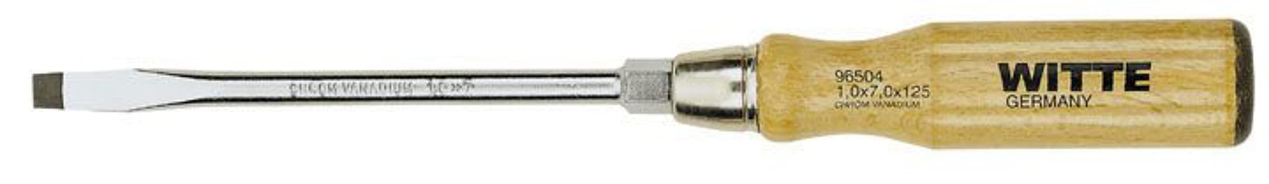 Witte 96506, Mechanical screwdriver, black tip, 1.6x10x175 mm