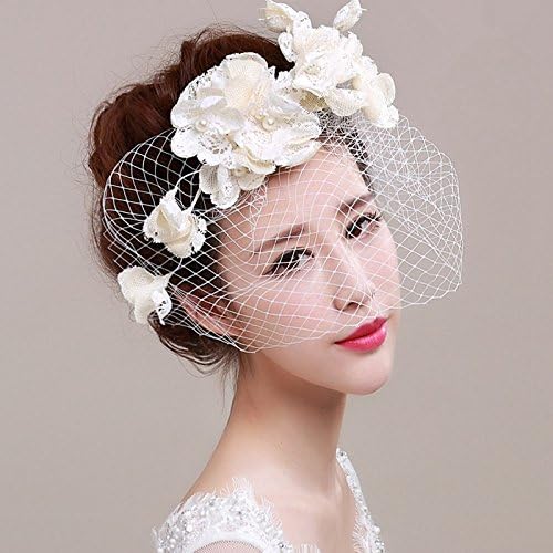 FANGYAO Korean manual NET yarn lace veil bride bride Hat headdress headwear