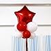 NUOLUX 10pcs 18 inch Foil Balloon Party Five-Point Star Mylar Balloons for Valentin's Day Wedding Birthday Party Decoration (Red)