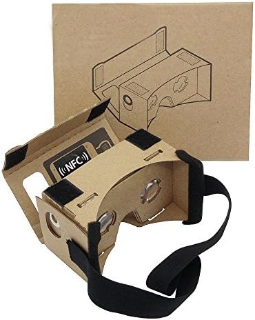 Assemble it by your own hand-Google Cardboard, 3D VR Headset Virtual Reality Glasses Box with Big Clear 3D Optical Lens and Comfortable Head Strap Nose Pad for Most Smartphones