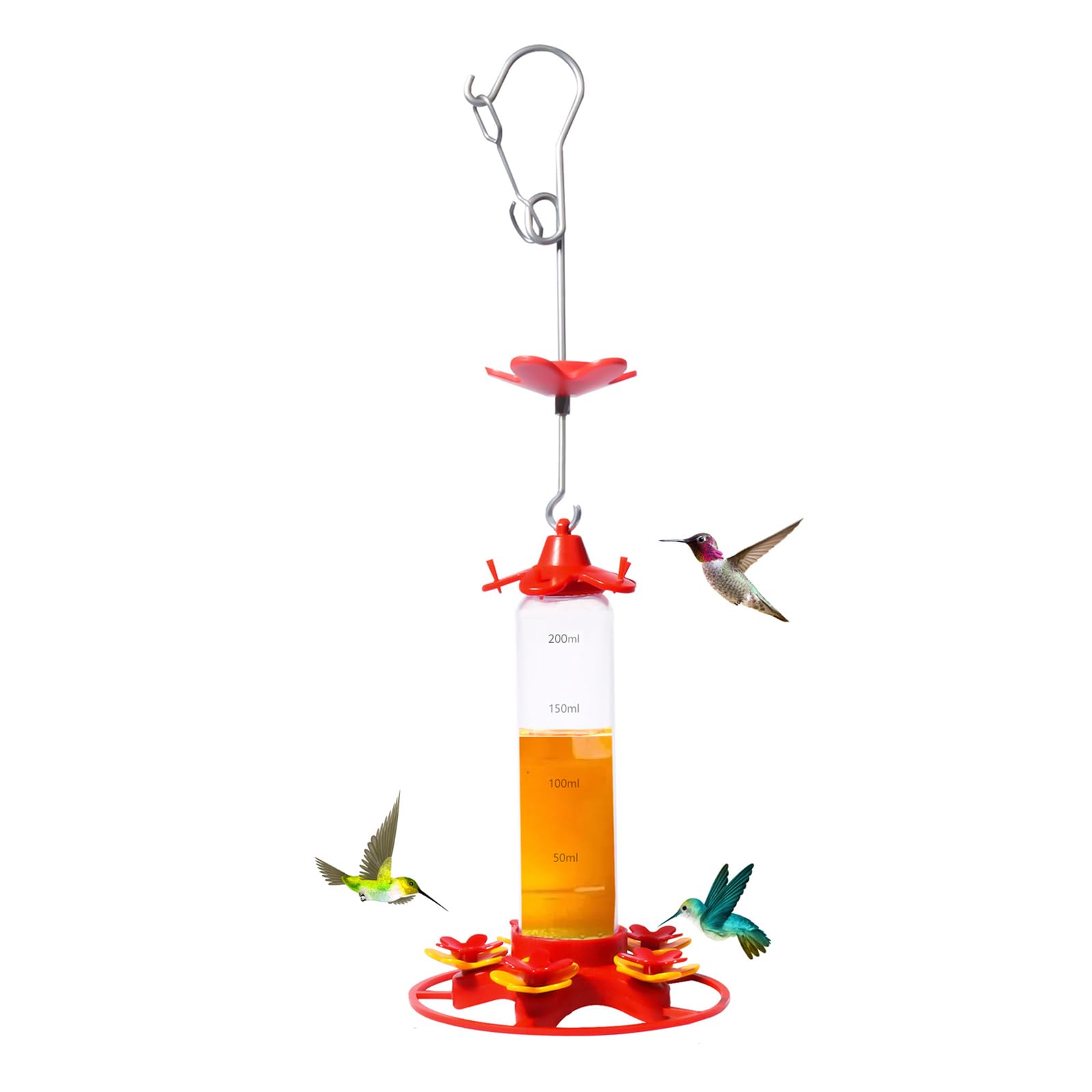 Bird Feeders for Outdoors, Hanging Bird Feeder with Sturdy Hook, Plastic Bird Feeder for Garden, Backyard, Terrace.