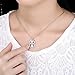 GOXO Mother and Child Cubic Zirconia Owl Bird Pendant Necklace Sterling Silver Owl Necklace For Women Mother 18