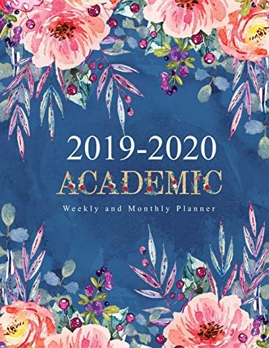 2019-2020 Academic Planner Weekly and Monthly: Decorative Watercolor Flower Cute Design Cover | Academic Planner Weekly And Monthly | Yearly Calendar ... Month Calendar Academic Planner 2019-2020) Paperback – February 14, 2019