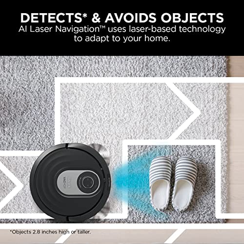 Shark AI Robot Vacuum & Mop with Self-Cleaning Brushroll for Floors, Carpet Black/Silver (RV2001WD) With LiDAR Navigation - View 10