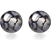 150pcs 6 MM Black Dragon Vein Agate Beads Natural Round Gemstone Bead for Jewelry Making Crystal Energy Stone Healing Power Beads for Bracelets Necklace Earrings Making