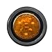 Red Hound Auto Amber LED 2 Inches Round Side Marker Light Kits with Grommet Truck Trailer RV