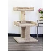 HomeStock Cat Tree Perch for Large Cats - Durable Cat Play Tower Beige