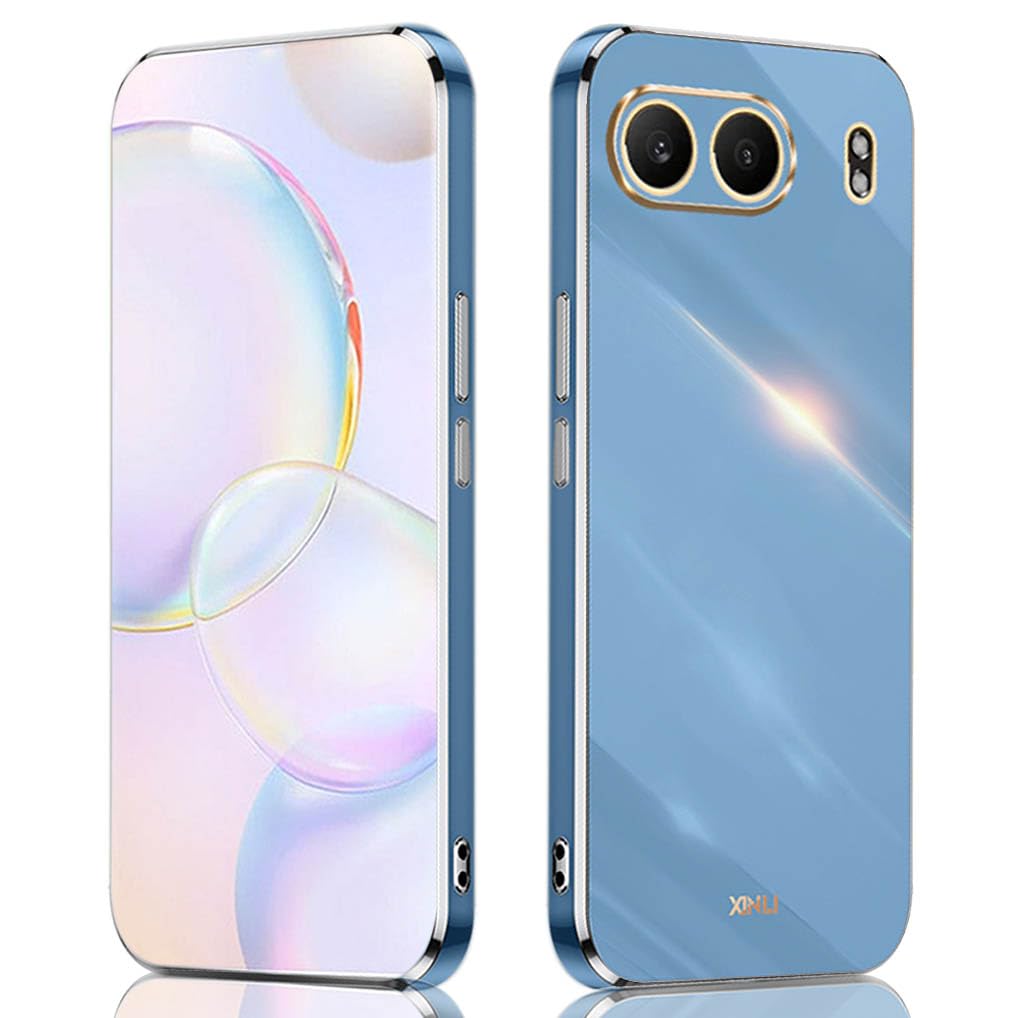 SEAHAI Case for OnePlus Nord 4, Ultra Thin Premium TPU Bumper Shockproof Soft Cover Electroplating Phnom Penh Design Silicone Skin Slim Case, Blue