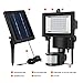 MEIKEE 60LED Outdoor Solar Motion Light,15m PIR Motion Distance,Daylight White,6000K,IP65 Waterproof Solar Rechargeable Flood light.