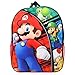 Trendy Apparel Shop Super Mario Bros 16'' Molded Backpack Reflective Stripes - RED