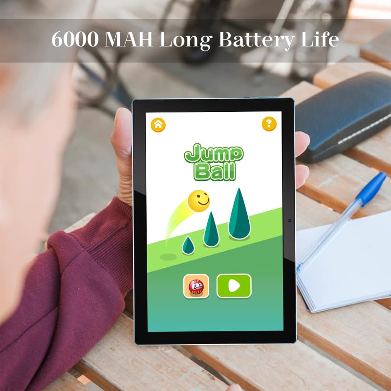 10 inch Tablet Android 14 Tablets 2 in 1 With Keyboard Case Mouse Stylus Android Tableta 8GB+64GB Support 1TB Expansion, 10.1