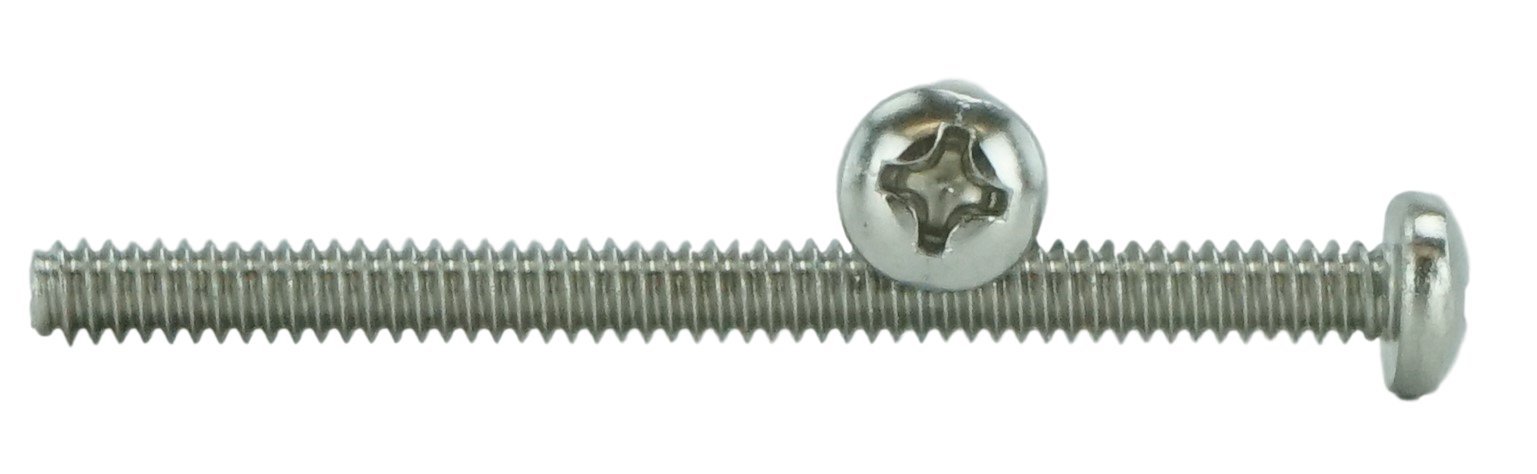 Stainless 6-32 x 1-3/4" (1/4" to 3" Lengths Available) Pan Head Machine Screws, Full Thread, Phillips Drive, Stainless Steel 18-8, Machine Thread (100 pcs, 6-32 x 1-3/4)