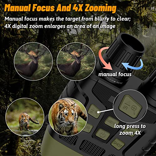 Coolife Night Vision Goggles Binoculars, 984ft Infrared Night Vision